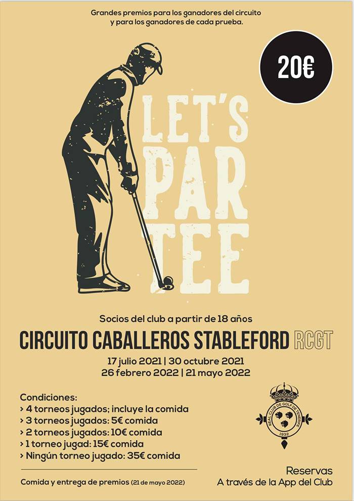 Hoy se juega la Final del Circuito Caballeros Stableford del RCGT.