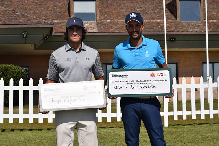 Hugo Esposito y Álvaro Arizabaleta gana el billete para jugar el ACCIONA Open de España presented by Madrid 2022