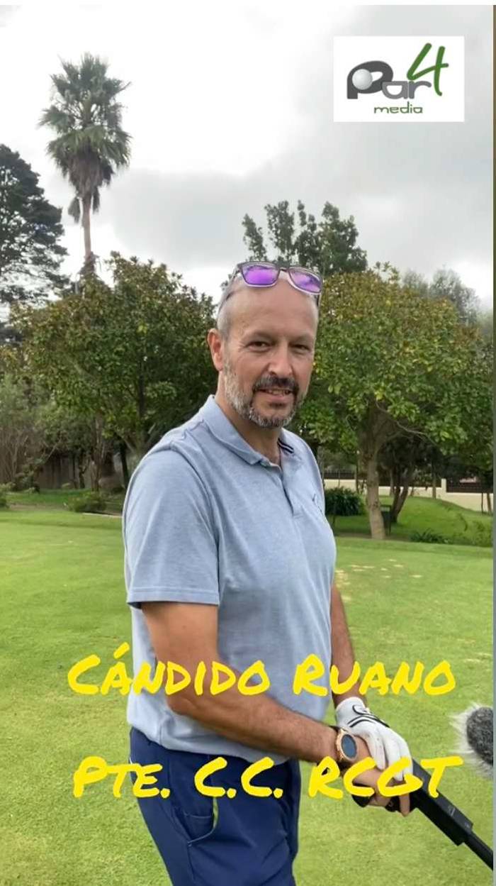 Cándido Ruano, Pte. Del C.C. Del Real Club de Golf de Tenerife en la previa del Cto. De Canarias Amateur y XIV Copa Peñón.