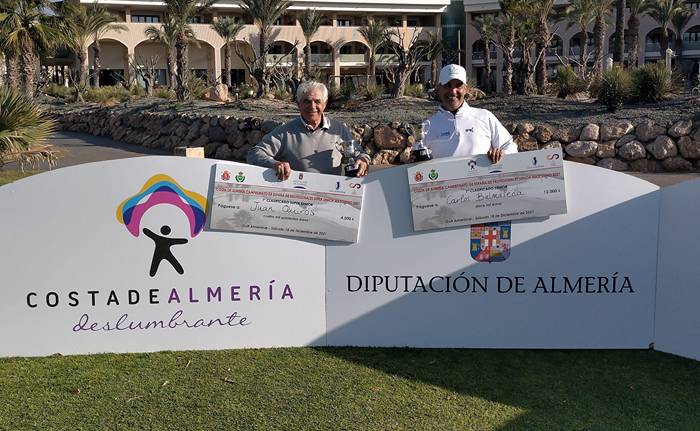 Carlos Balmaseda y Juan Quirós, son los jugadores a batir en el Costa de Almería Campeonato de España de Profesionales Senior y Súper Senior