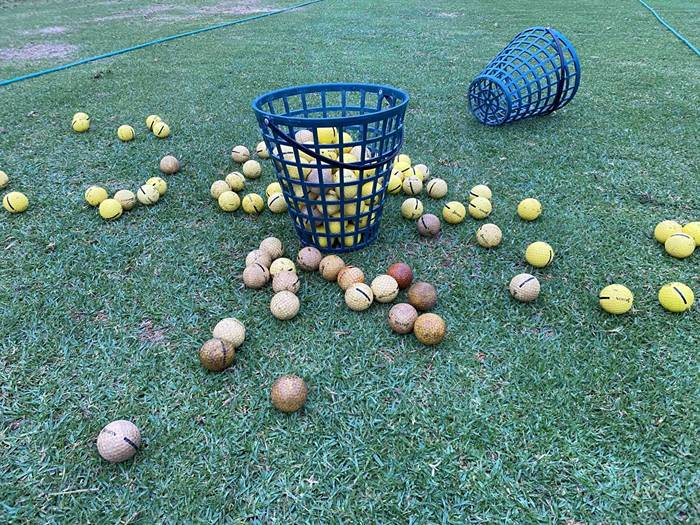 Campos de prácticas: bolas y bolas.