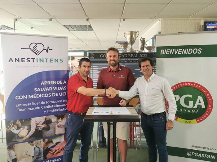 Anest Intens y PGA España firman un acuerdo para hacer del golf en España un deporte cardioprotegido.