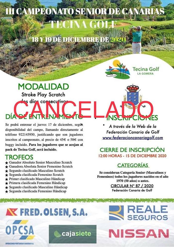 !!!CANCELADO EL CTO. DE CANARIAS SENIOR DEL TECINA GOLF¡¡¡