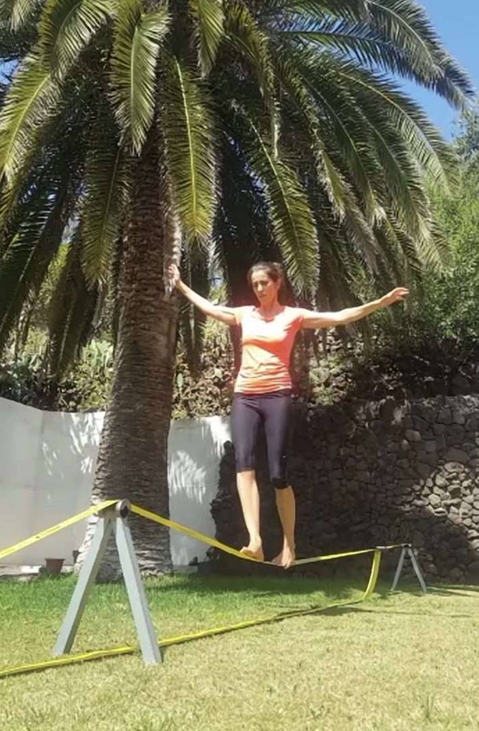 María Beautell y el Slackline.