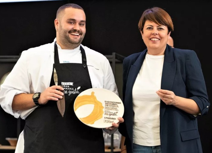 Alejandro Santana y su  "Caldo Pescao" ganador del Concurso Regional de Cocina "Gran Canaria Me Gusta"