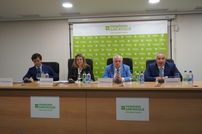 Hospitales Universitarios San Roque y GUA Gabinete de Urología y Andrología han presentado en Maspalomas el primer Sistema en Canarias de Cirugía Robótica Asistida HugoT