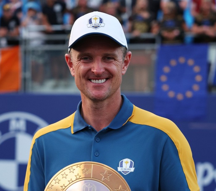 Justin Rose ganador del Premio la Nicklaus-Jacklin Award presented by Aon en la 44ª Ryder Cup