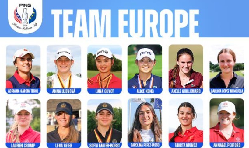 Las españolas copan el 33% del equipo europeo en la PING Junior Solheim Cup 2026