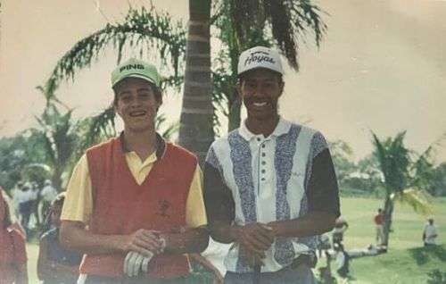 Oscar y Tiger Woods