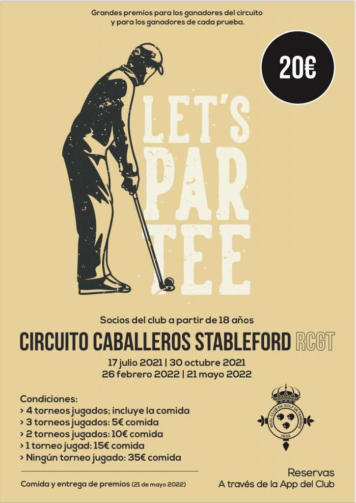 Cartel Circuito Caballeros Stableford RCGT